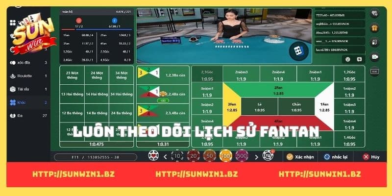 Luôn theo dõi lịch sử Fantan